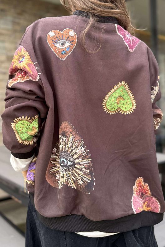 Laundry B Suko Suedette Bomber Jacket Mystical